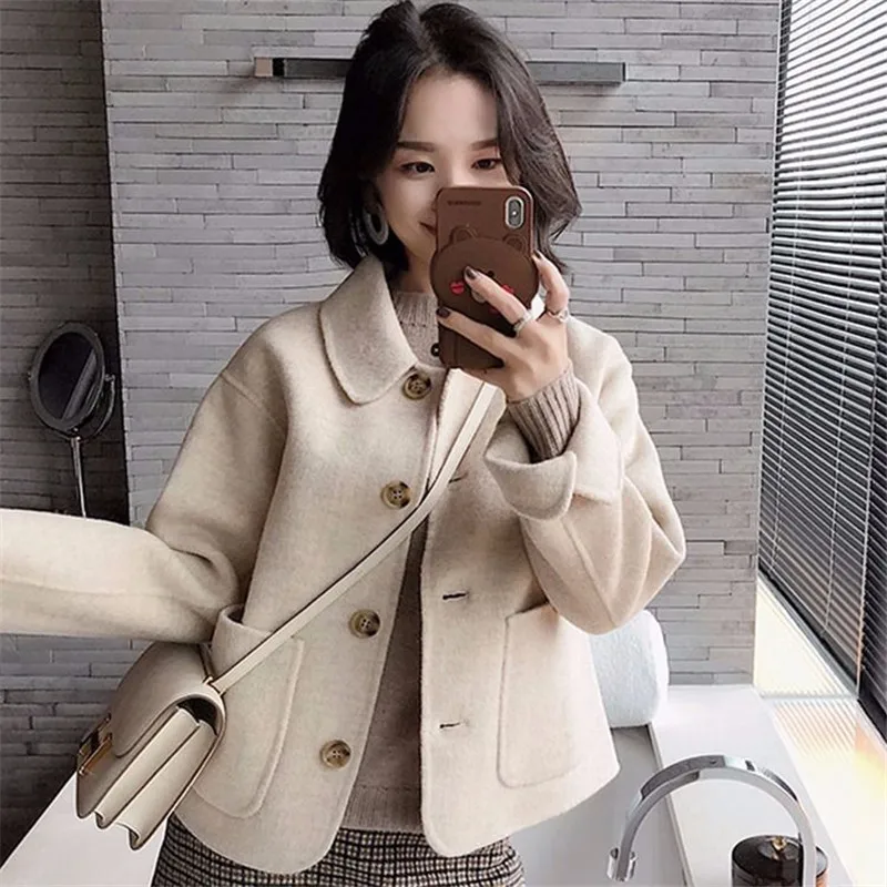 

Short woolen coat for women new woolen cloth for autumn 2021 Korean student short woolen coat for women Dropshipping