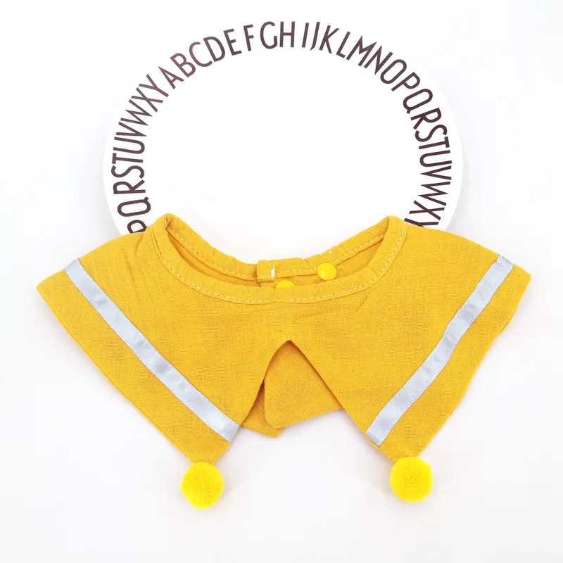 Yellow ball Хлопковый марлевый нагрудник для малышей, декоративные аксессуары, полотенце с вышивкой, искусственный воротник, детская отрыжка, одежда в Корейском стиле - Цвет: Yellow ball