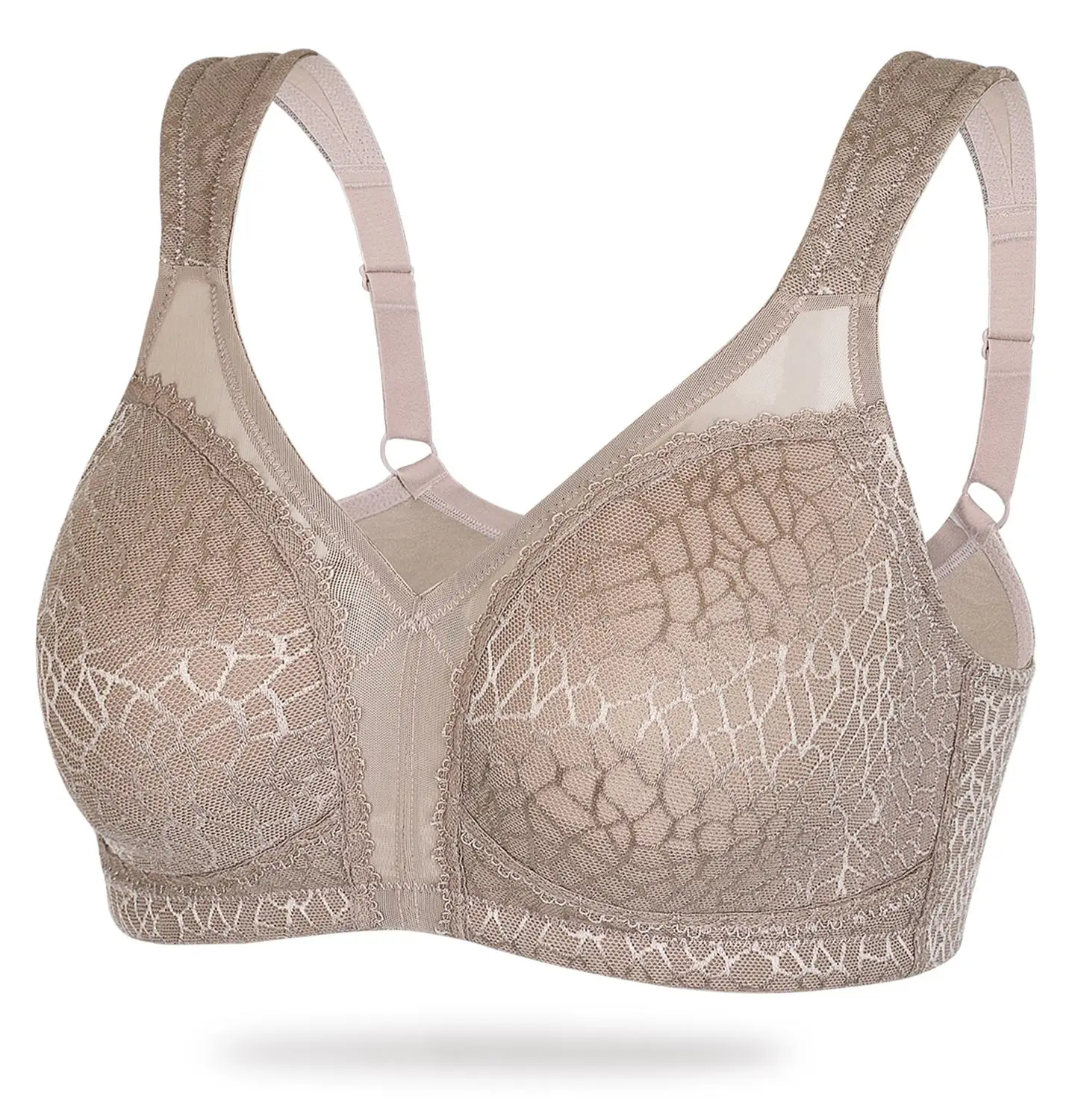 Женский минимайзер бюстгальтеры размера плюс без подкладки бесшовный