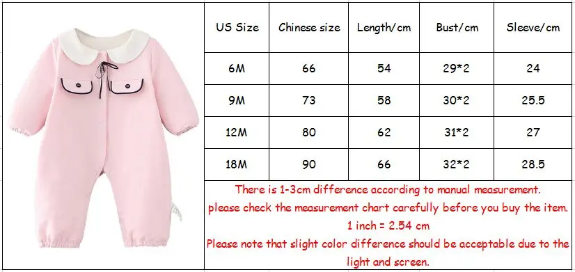 

Baby Winter Romper Peter Pan Collar Thicken Newborn Baby Girls Jumpsuit Winter Fashion Baby Wear Kid Climb Clothes with Pocket