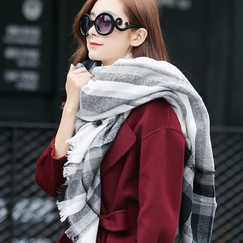 

Yiwu imitation cashmere Plaid Scarf wholesale by new European and Korean fashion manufacturers