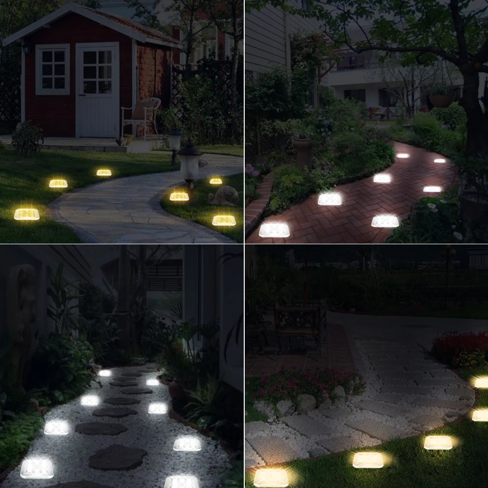 Новый 8 светодиодный светильник на солнечной батарее под землёй солнечный