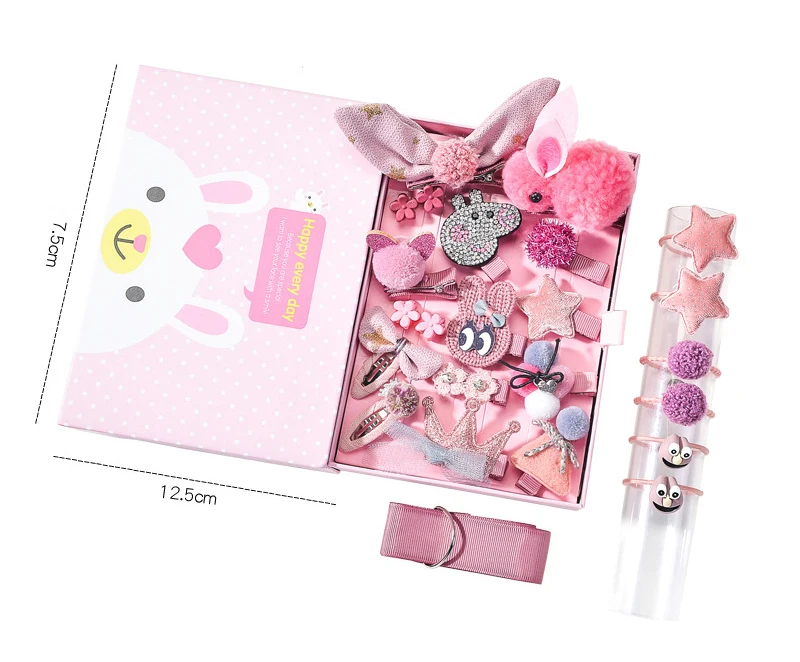 Весь набор hello kitty/аксессуары в виде мишки для девочек, эластичные резинки для волос, заколки для волос, заколки, ожерелье, серьги, детский подарок на день рождения