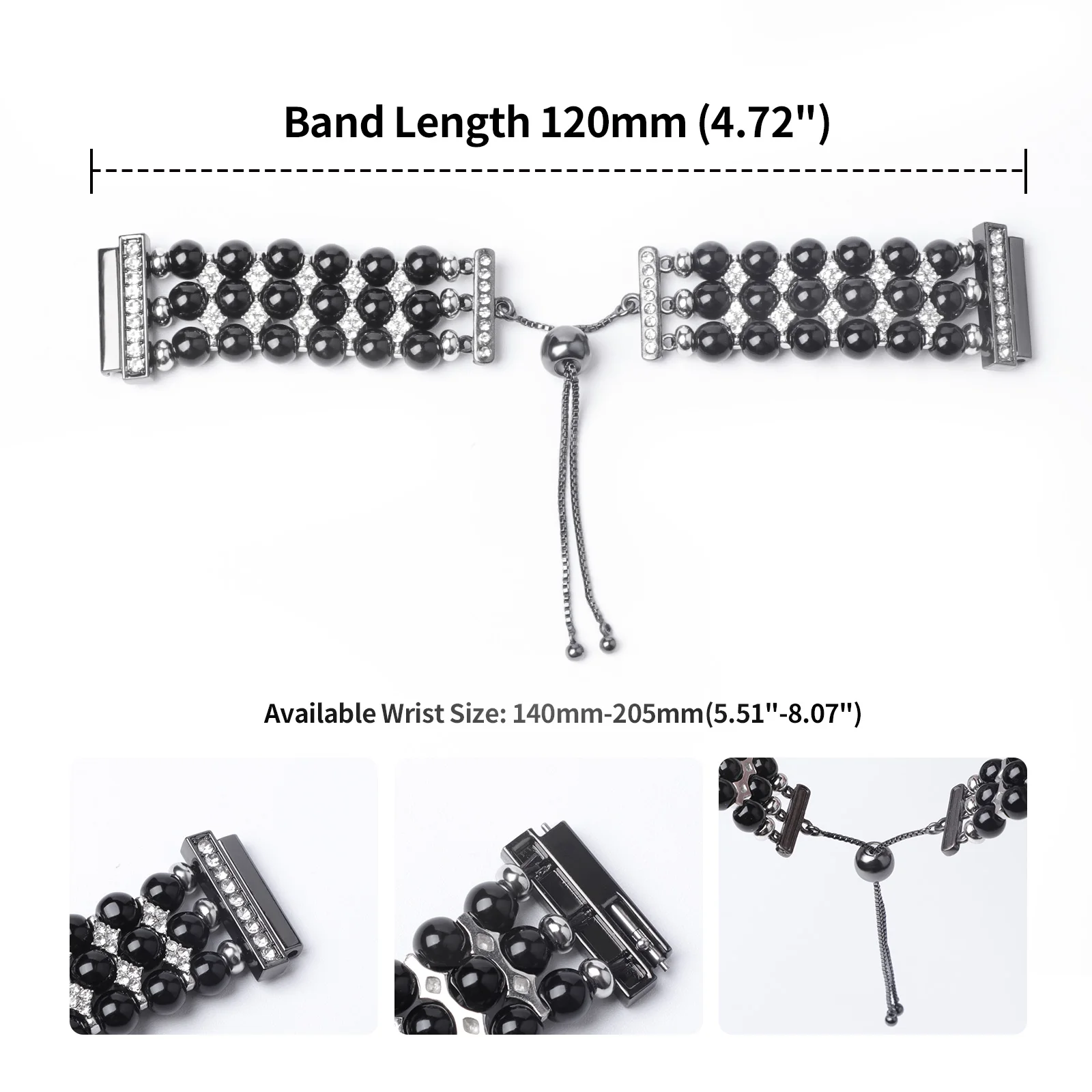 

Diamond Strap for Samsung Galaxy Watch 41mm 42mm Activ 2 Bead Bracelet Watch Band for Gear Sport Huawei gt 2 42mm Wriststrap