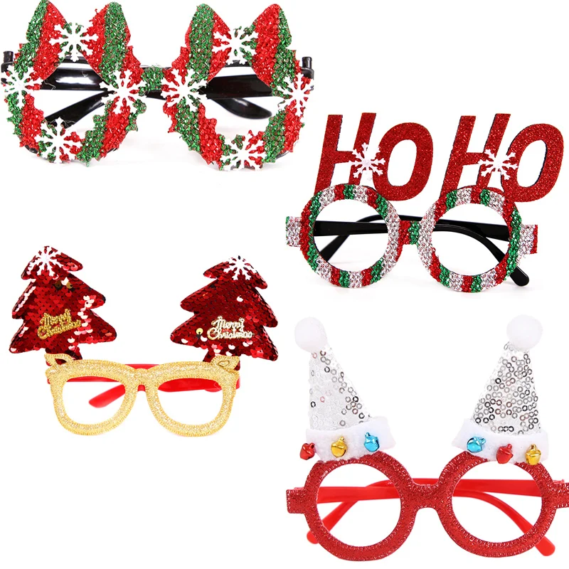 

Креативный Рождественский подарок очки с рогами и снежинками рождественские украшения Новогодний подарок Счастливого Рождества войлочна...