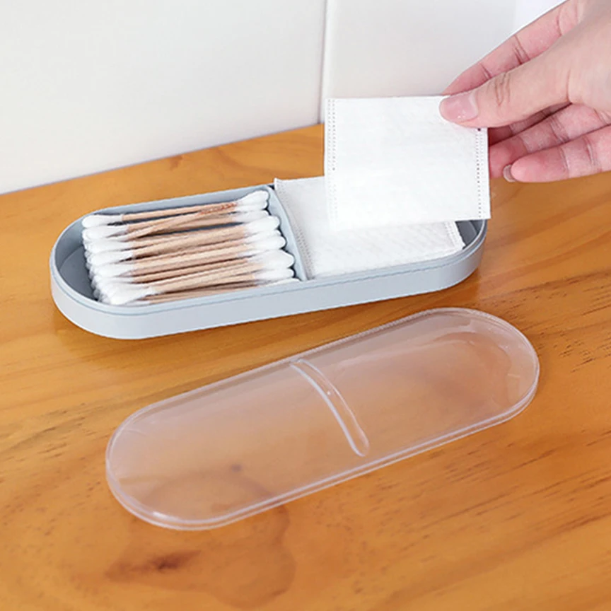 2 сетки ватные тампоны палочки Органайзер Пластиковый макияж Чехол