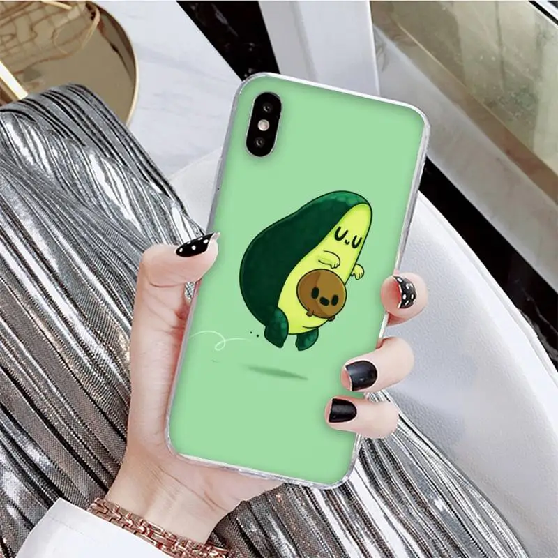 

Cartoon lovely avocado Phone Case For iPhone X XS MAX 6 6s 7 7plus 8 8 Plus 5 5S se 2020 11 12pro max xr Funda cases