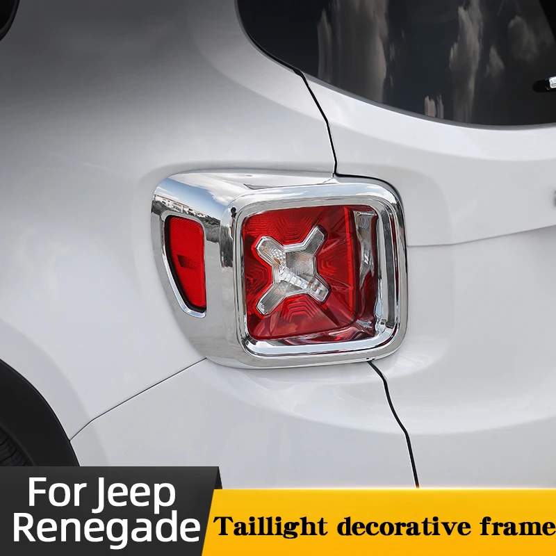 

Car Rear Tail Light Decoration Cover For Jeep Renegade 2016-2018 ABS Lamp Hoods Guards Protector Exterior Accessories