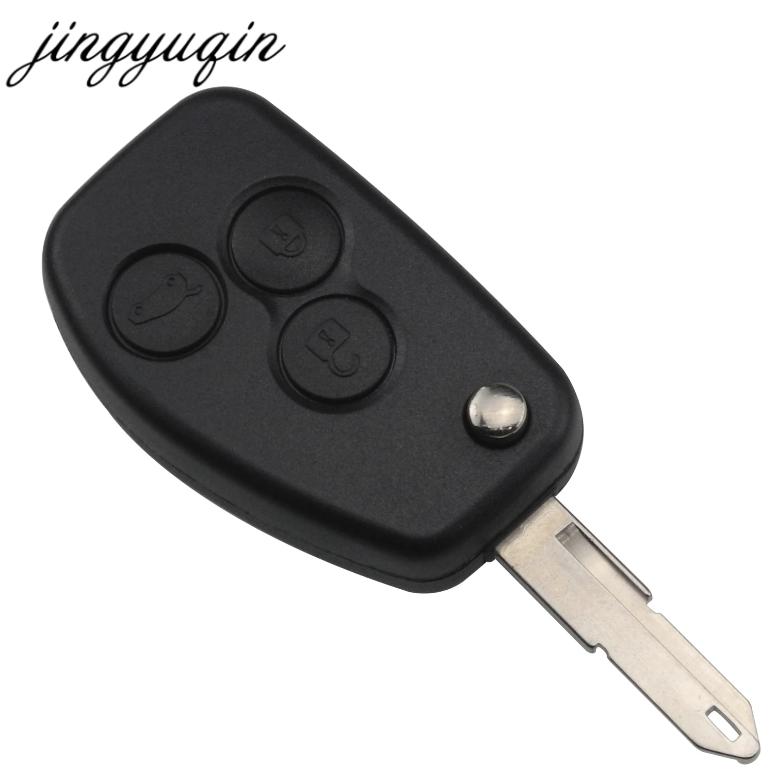 Jingyuqin дистанционный флип-ключ оболочки чехол 2/3 BTN для Renault Duster Logan Fluence Clio Vivaro Master traffix Kangoo Megane laguna