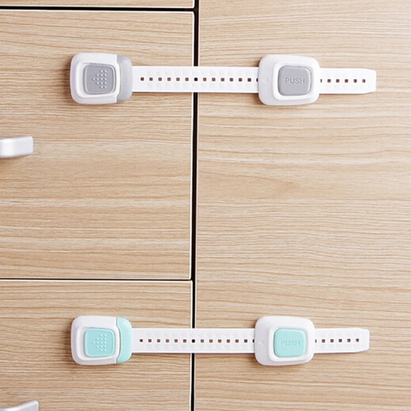 

New Plastic Cabinet Lock Protect Baby Safety Fridge Lock Safe Fridge Drawer Door Cabinet Cupboard Kids Toddler Safety Locks