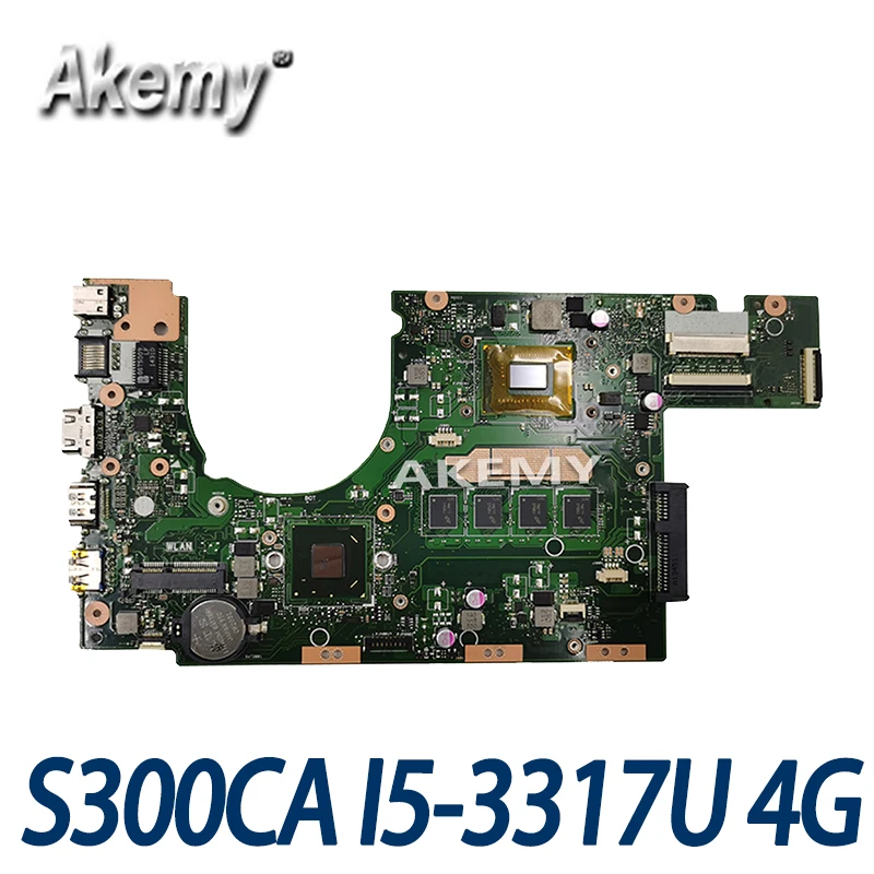 

Amazoon For Asus S300CA VivoBook S300CA Laptop motherboard S300CA mainboard I5-3317U REV2.0 4G RAM new motherboard