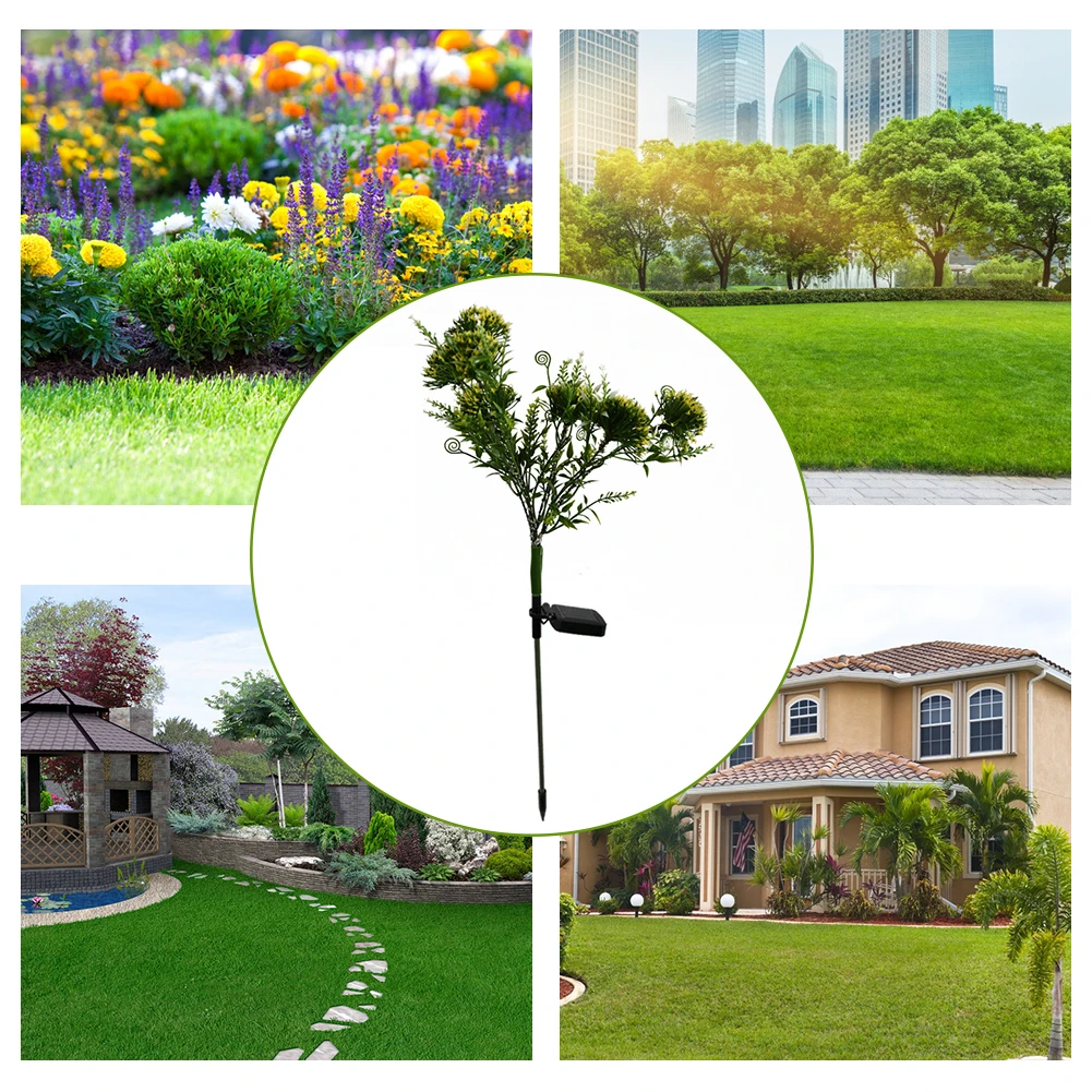 

2Pcs 68cm Outdoor LED Solar Garden Lights Dandelion Flower Stake Lights for Yard Garden Path Way Landscape Fairy String Lamp Dec