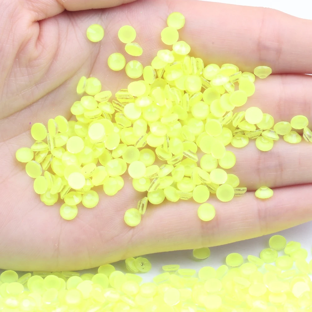 

Luminous Nail Art Rhinestones Fluorescence Citrine Color Glitter Glass Gem 3D Charm Flatback Strass Nail Design