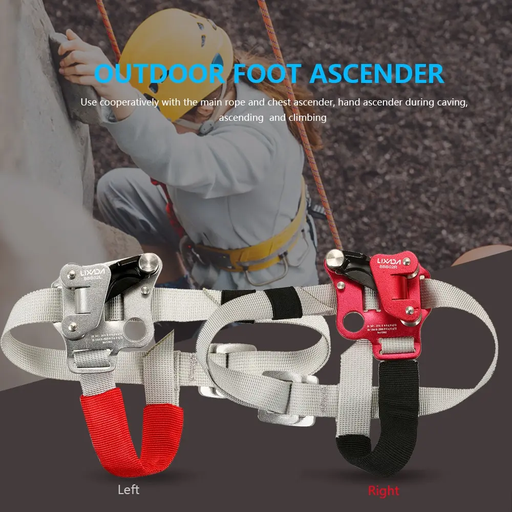 

Lixada Outdoor Foot Ascender Rock Climbing Riser Mountaineering Equipment Rope Access Climbing Feet Ascender