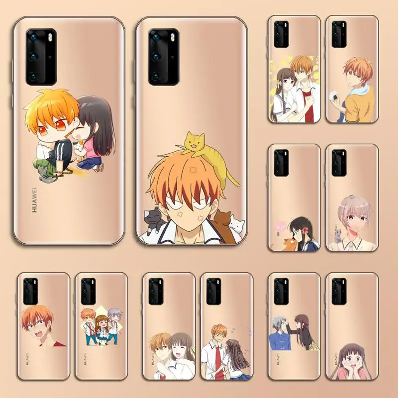 

Fruits Basket Japan anime Phone Case Transparent for Huawei P20 P30 P40 lite pro P smart 2019 honor 8x 10i