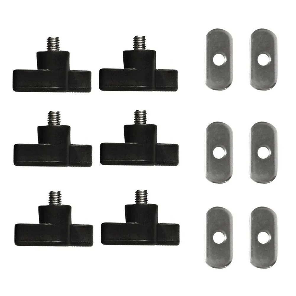 

6pcs Stainless Steel Kayak Screws Nuts Rail Track Kit For Marine Canoe Dinghy Boats M6 Screws Replacement Parts Accessories