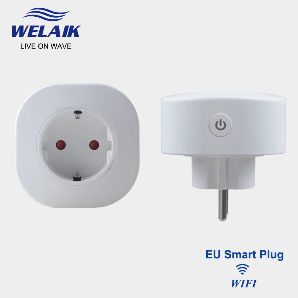 

WELAIK EU European Tuya APP WIFI White Baby Safety Conversion Power Socket Plug 220V 16A EZHW-WIFI