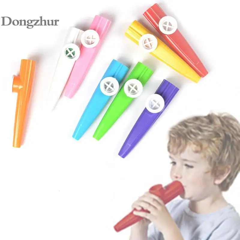 Пластиковые Kazoo гармоника Рот Флейта Детские вечерние кубики подарки для детей