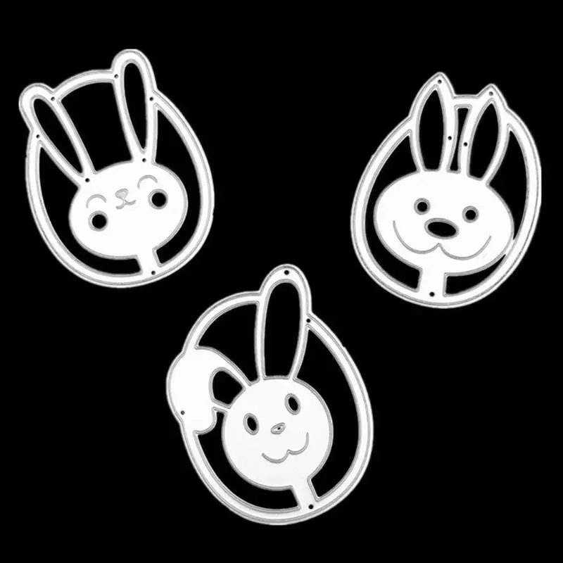 3 Pcs Easter Rabbits Metal Cutting Dies Stencil Scrapbooking DIY Album Stamp Paper Card Embossing Decor Craft New for 2020 | Дом и сад