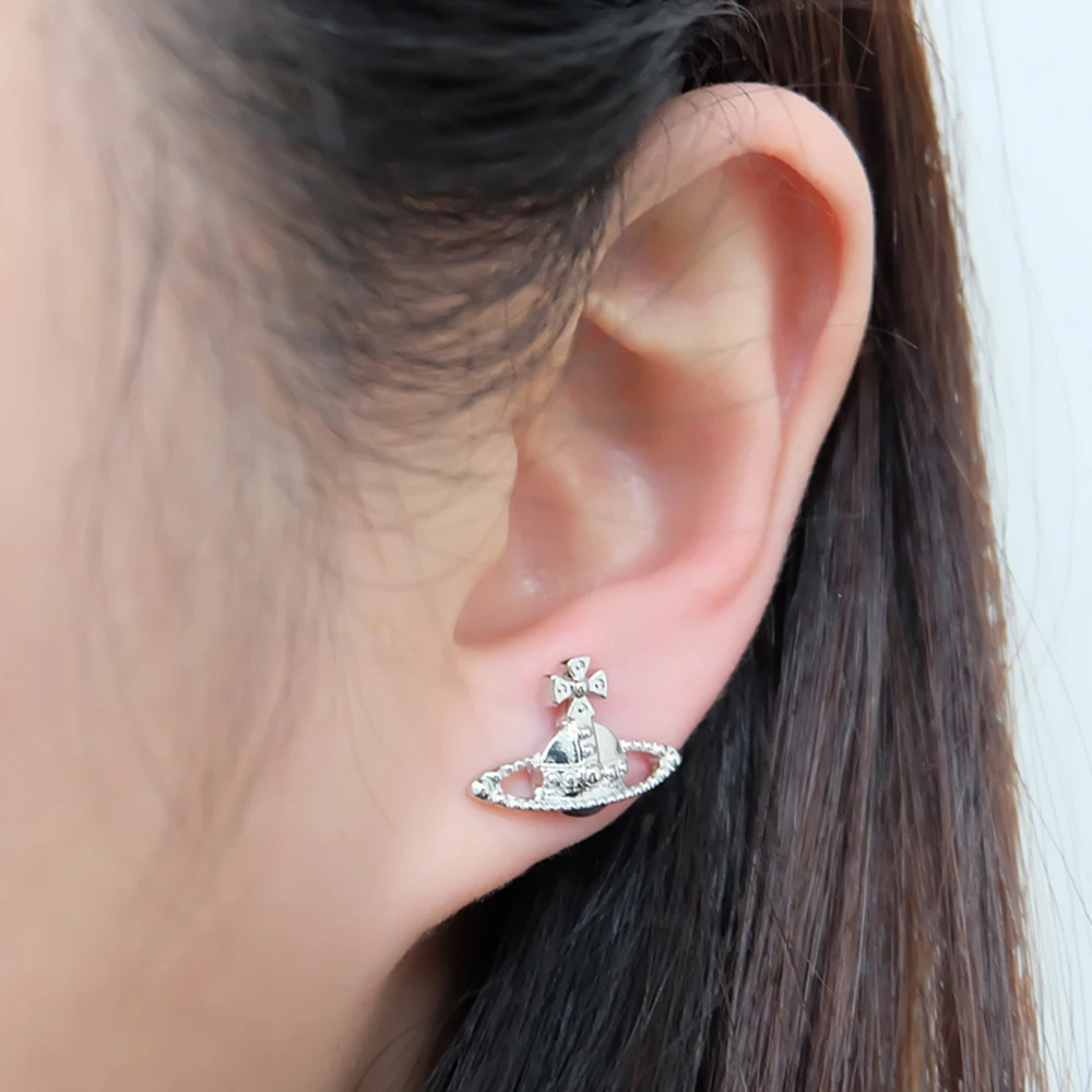 XIAOJINGLING, уникальный дизайн, милый крест, Сатурн, подвеска, серьги, планета, серьги-гвоздики, ювелирное изделие для женщин, подарок для девушек