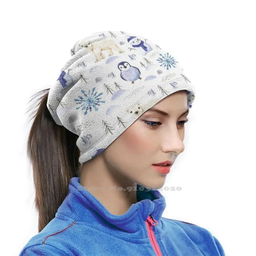 Frosty Рождественский полярный медведь And Пингвин зимний рисунок для езды на