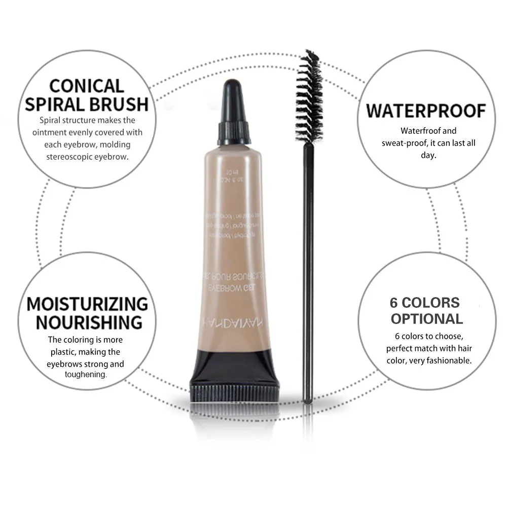 HANDAIYAN Makeup Cosmetics Eyebrow Gel Stereoscopic Cream Long Lasting Sweat-resistant Waterproof 10ml | Красота и здоровье