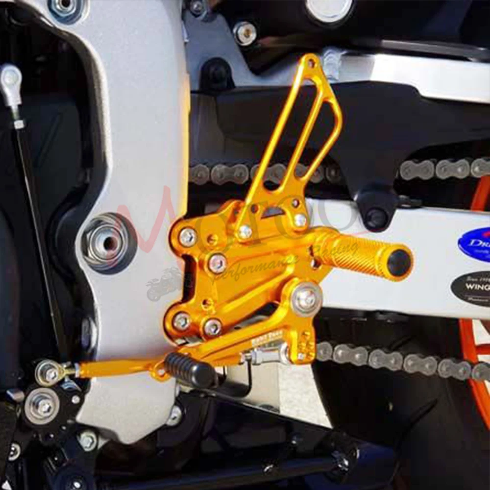 Полностью CNC алюминиевая подставка для ног мотоцикла peg педаль Rearset задний Набор
