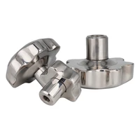 m68101214mm stainless steel 304 female thread star knob handles star shaped through hole clamping nuts knobs plum hand wheel