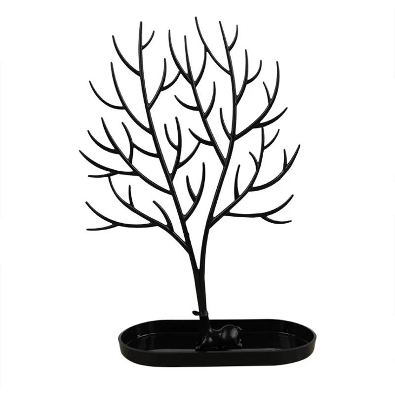 Черно-белые большие оленьи деревья шкатулка для ювелирных украшений хранения