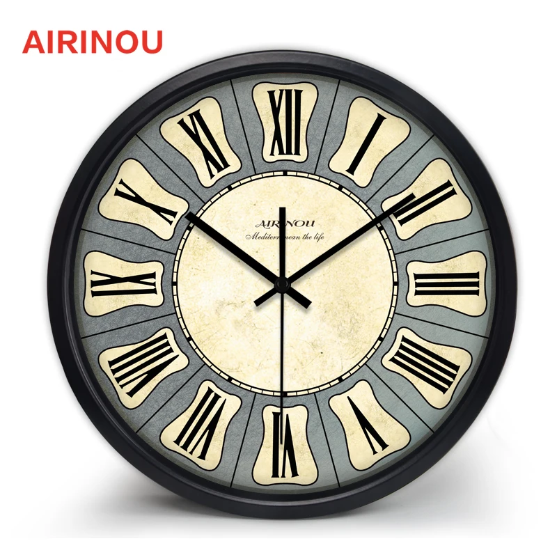 Новинка В стиле ретро настенные часы качество не тикают звук чтобы увидеть