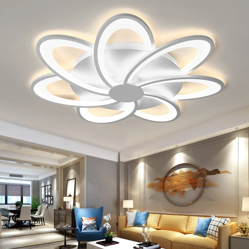 Современная светодиодный ная люстра потолочный светильник из белого акрила с