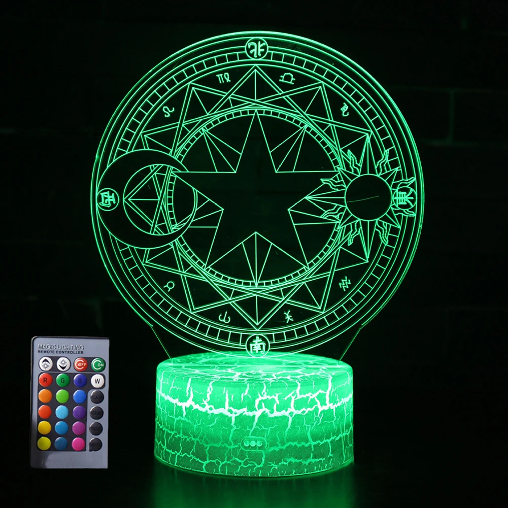 

7 Colors Changing 3D Illusion Lamp Star Magic Array LED Night Lights USB Powered DC 5V Christmas Gifts Home Decor