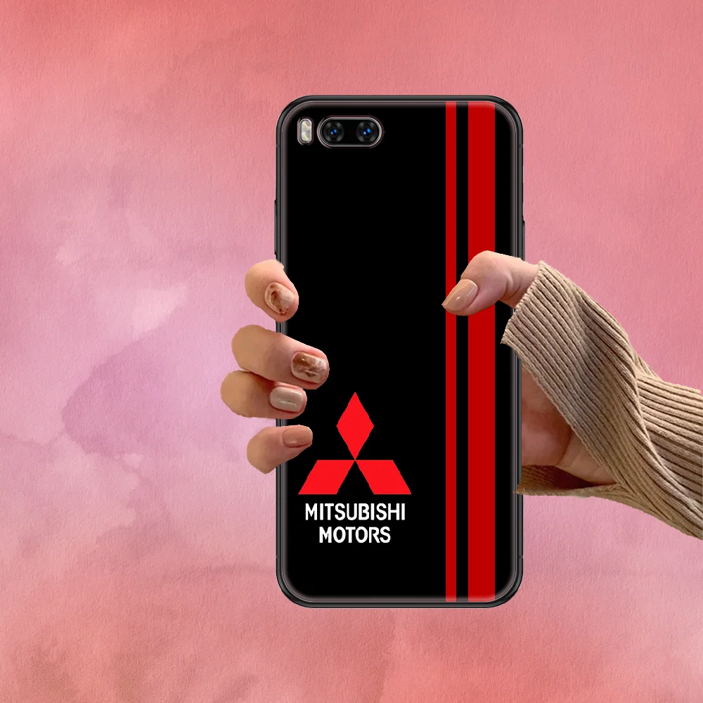 

Soprt Car M-Mitsubishi Phone case For Xiaomi Mi Max Note 3 A2 A3 8 9 9T 10 Lite Pro Ultra black painting bumper trend waterproof