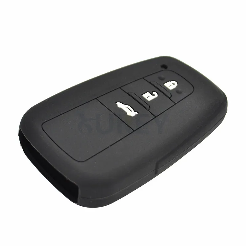 Для Toyota LC Prado Camry C-HR Prius Corolla RAV4 силикона дистанционного ключа Дело Shell Крышка Fob 3