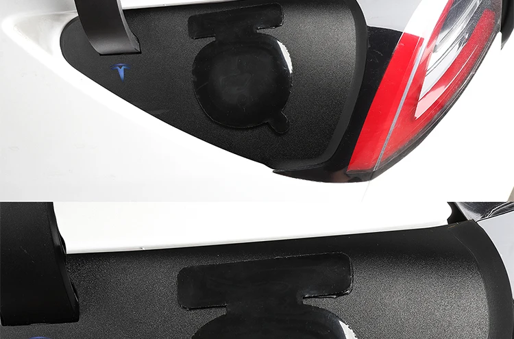 LUCKEASY автомобильный зарядный порт Защитная крышка для tesla модель 3- зарядный порт Пылезащитная заглушка белый/черный