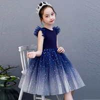 3 12y girls clothes japanese korean princess dresses flying sleeve kids dress unicorn party girls dresses children clothing