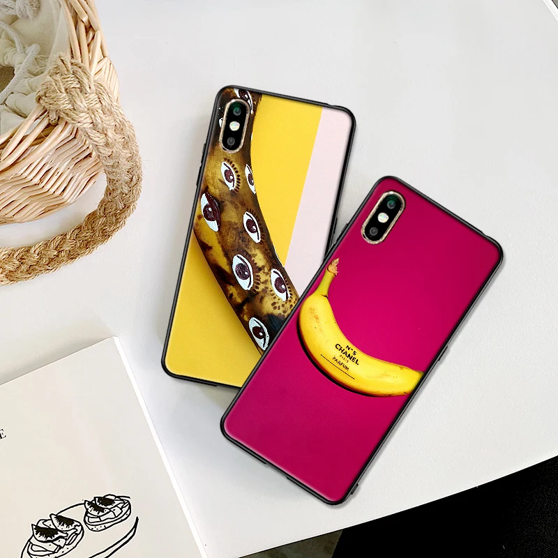 The Banana Graffiti For iPhone 6 6S 7 8 Plus X XS XR Max 5 5S TPU Soft Protector Phone Back Cover Case Shell | Мобильные телефоны и