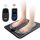 Электрический EMS массажера для ног с подогревом коврик Акупунктура пульса подушка для массажа ног машина лодыжки ногами боль рельефная мышца стимулятор для здоровья
