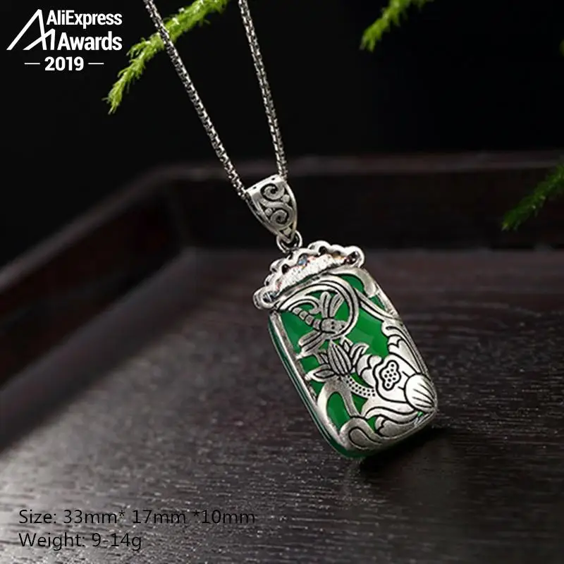 Подвеска для магазина в античном стиле S925 не поддельная подвеска из изумруда