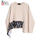 Новинка 2021, Женский абрикосовый черный зимний топ с принтом, пуловер, Свитшот оверсайз, Женская Повседневная Уличная толстовка, джемпер 6866