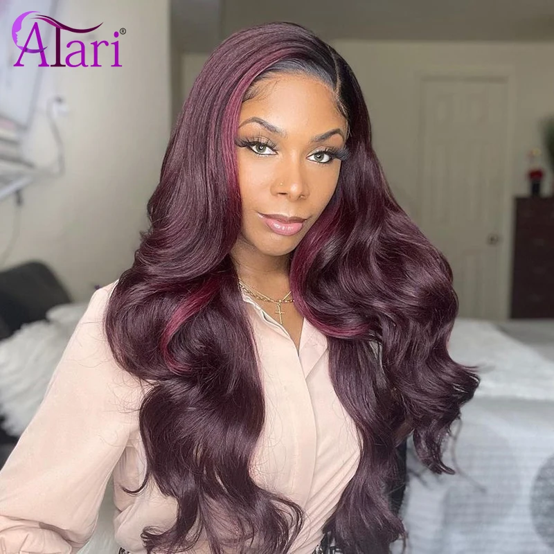 Парик Омбре 30 99J из цветных человеческих волос для женщин бразильские волнистые