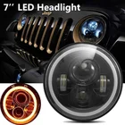Светодиодная фара 7 дюймов DRL Halo Angle Eyes, светодиодная фара 12 В 24 В DOT E9, высокий и низкий сигнал поворота для Jeep Wrangler Lada Niva Offroad 4x4