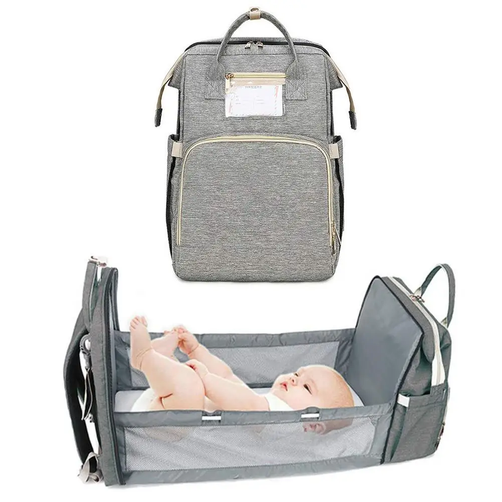 

3 In 1 Travel Portable Diaper Bag Baby Travel Backapack Baby Bed Diaper Changing Table Pads For Mom Dad Baby