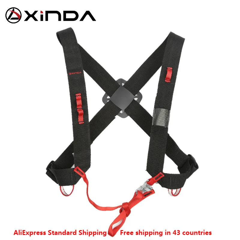 

XINDA Camping Ascending Decive Shoulder Girdles Adjustable SRT Chest Safety Belt Harnesses Rock Climb Safety Protection Survival