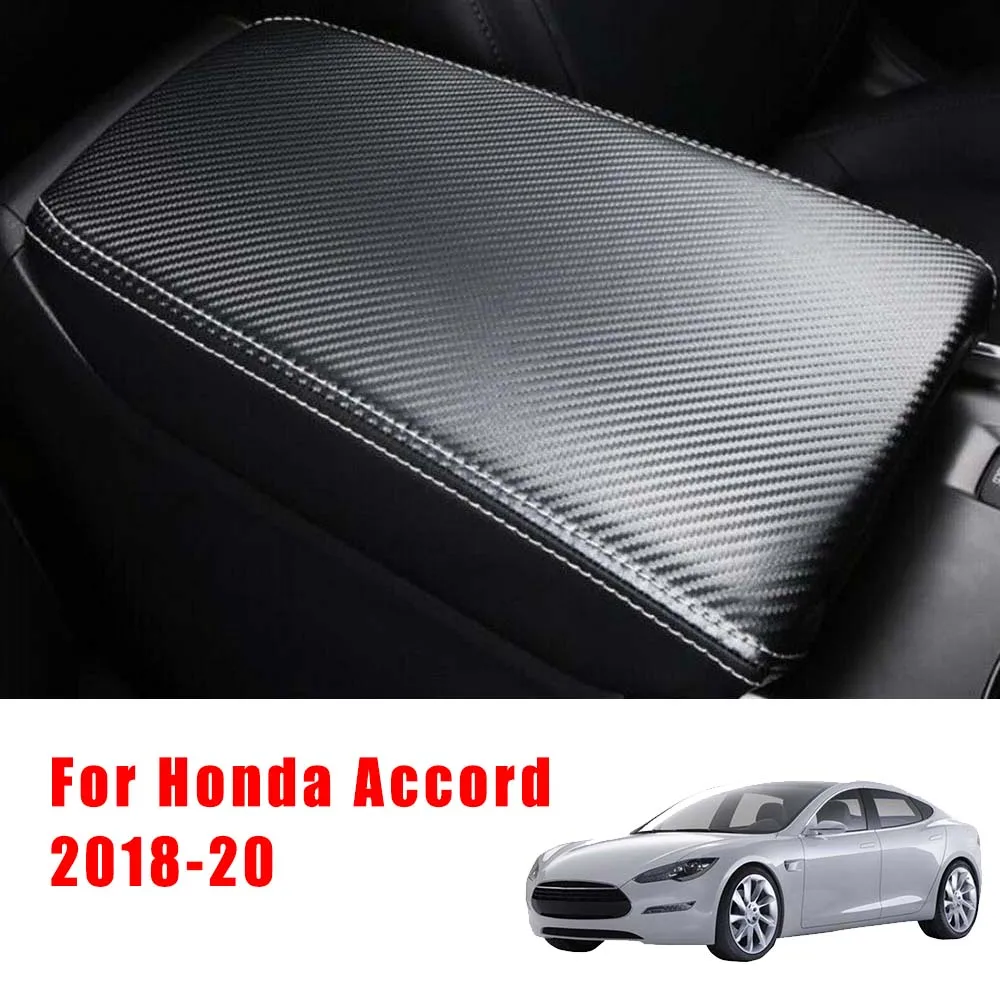 Кожаная центральная консоль подлокотник коробка панель Крышка черный для Honda Accord