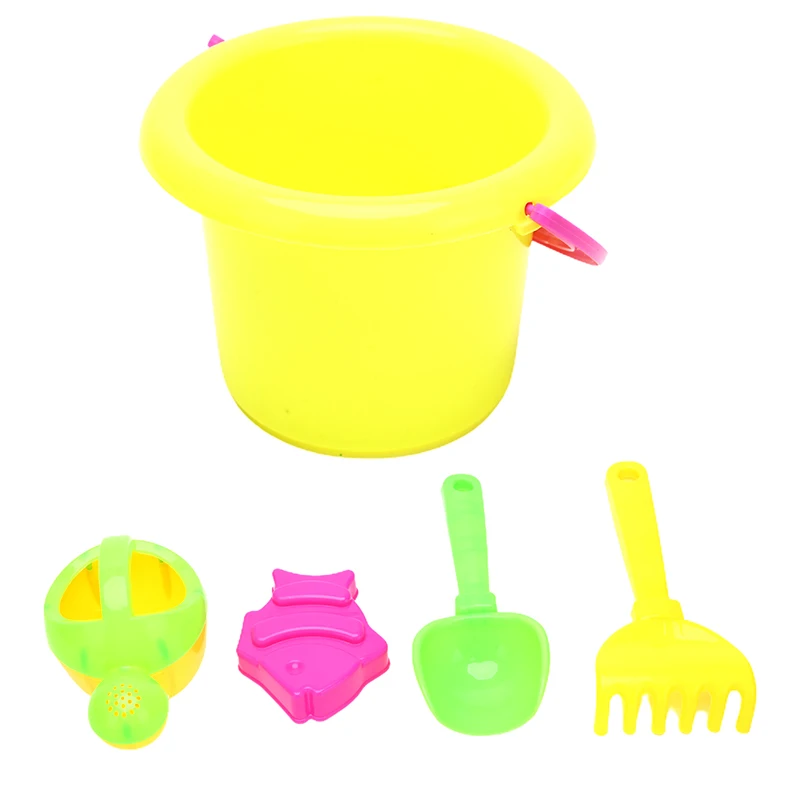 

5pcs/Set Summer Children'S Beach Toys Bucket Spade Shovel Rake Water Tools Sand Kids Beach Toys Sand Dune Tool