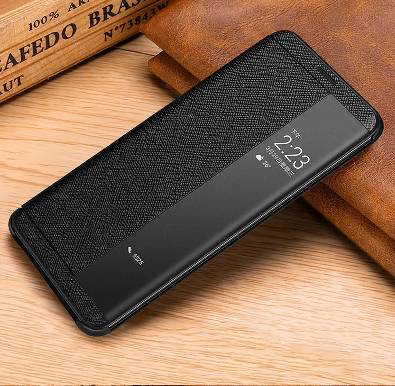 Для Porsche дизайн huawei mate RS чехол Роскошный кожаный Смарт флип-чехол с окошком для просмотра полная защита бизнес-mate RS чехол для телефона