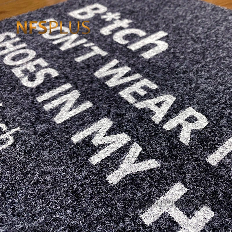 Decorative Door Mat Carpet Outdoor Indoor Doormat Shoes Clean 40x60cm DON'T WEAR NO SHOES IN MY HOUSE Print Anti-Slip Floor Mats | Дом и