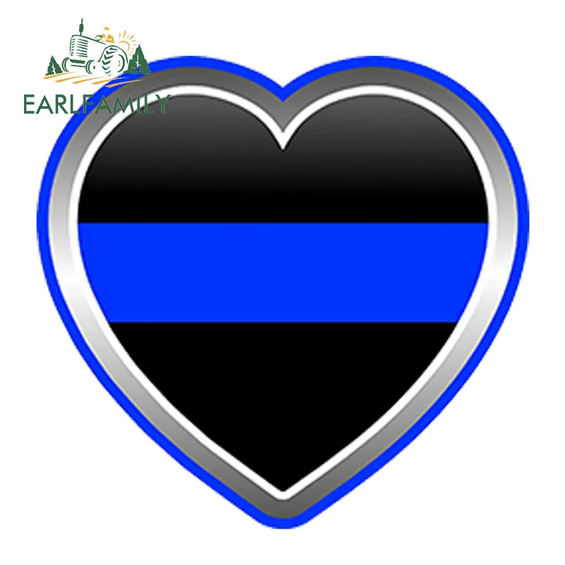 EARLFAMILY 13 см x поддержка правоохранительных органов синяя линия в форме сердца