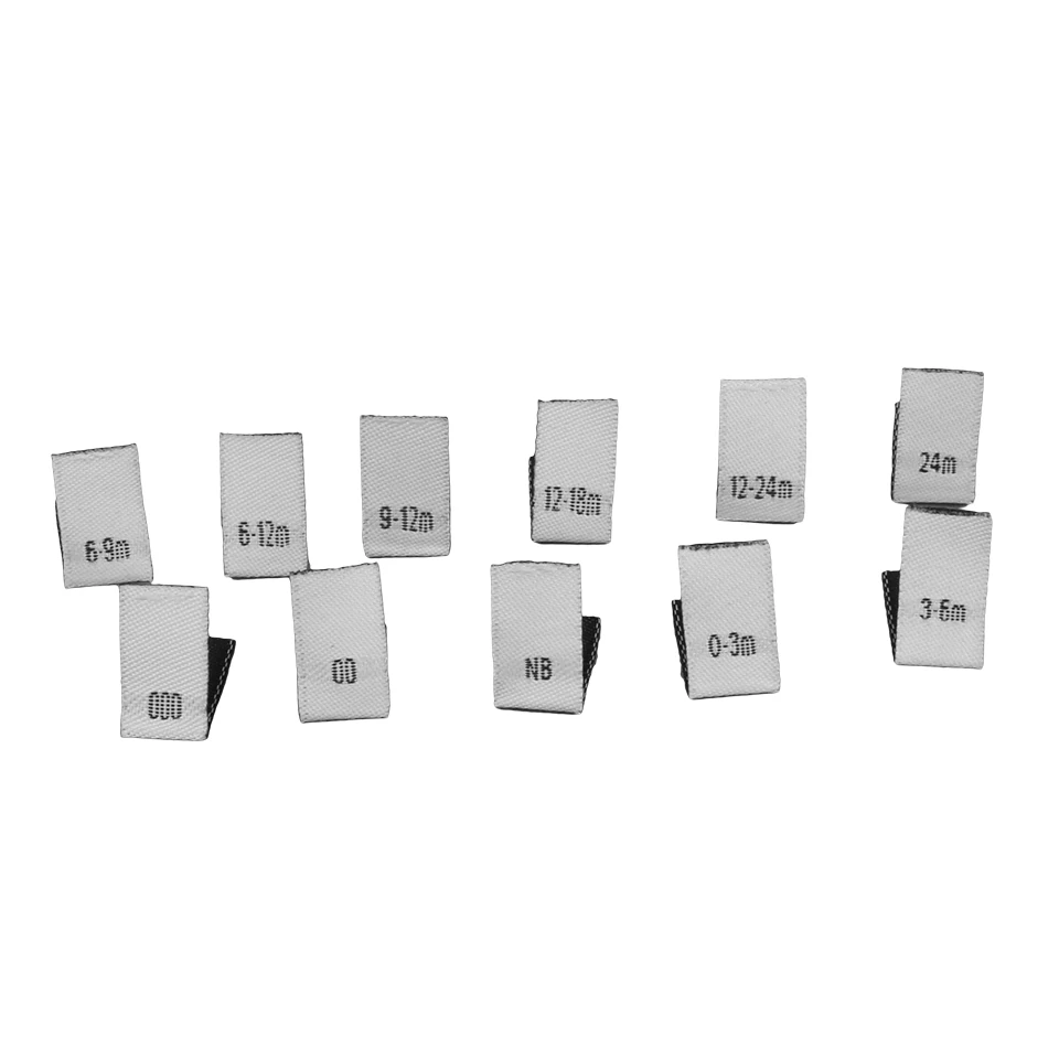 NB детская одежда размер этикетки разрезать и складывать новорожденные дети